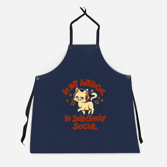 Just Selectively Social-Unisex-Kitchen-Apron-worlddominationforcats