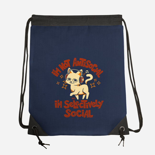 Just Selectively Social-None-Drawstring-Bag-worlddominationforcats