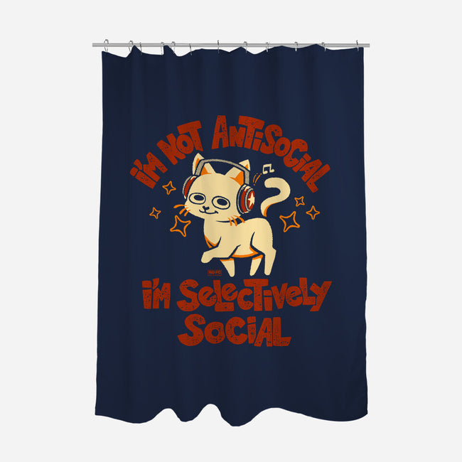 Just Selectively Social-None-Polyester-Shower Curtain-worlddominationforcats