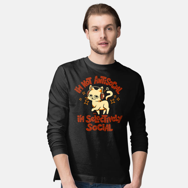 Just Selectively Social-Mens-Long Sleeved-Tee-worlddominationforcats