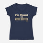 I Speak Fluent Movie Quotes-Womens-V-Neck-Tee-worlddominationforcats