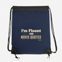 I Speak Fluent Movie Quotes-None-Drawstring-Bag-worlddominationforcats