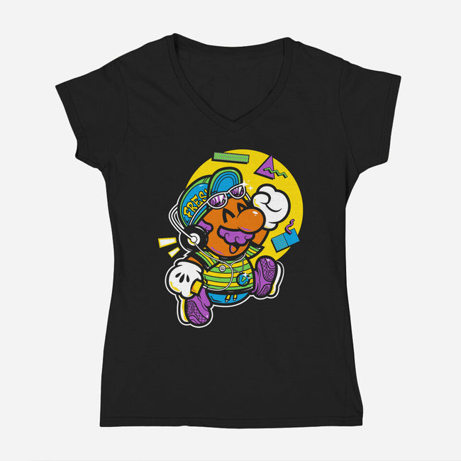 Fresh Jump-Womens-V-Neck-Tee-krisren28