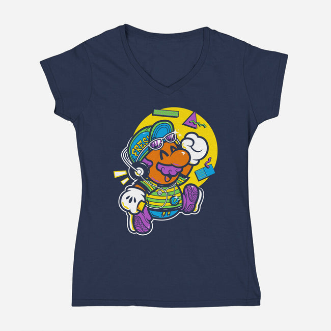Fresh Jump-Womens-V-Neck-Tee-krisren28