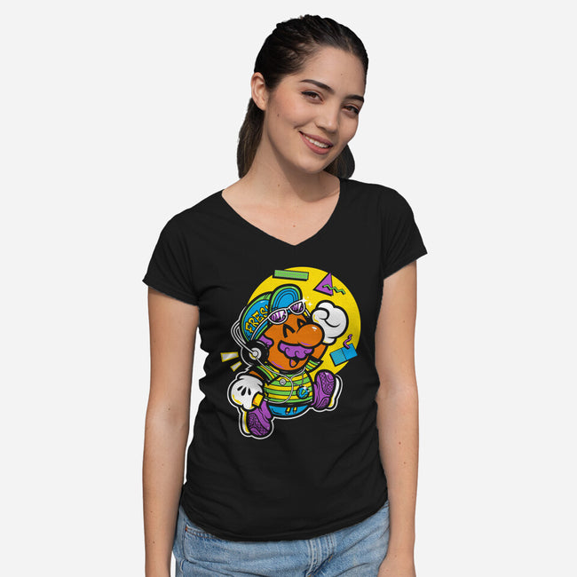 Fresh Jump-Womens-V-Neck-Tee-krisren28