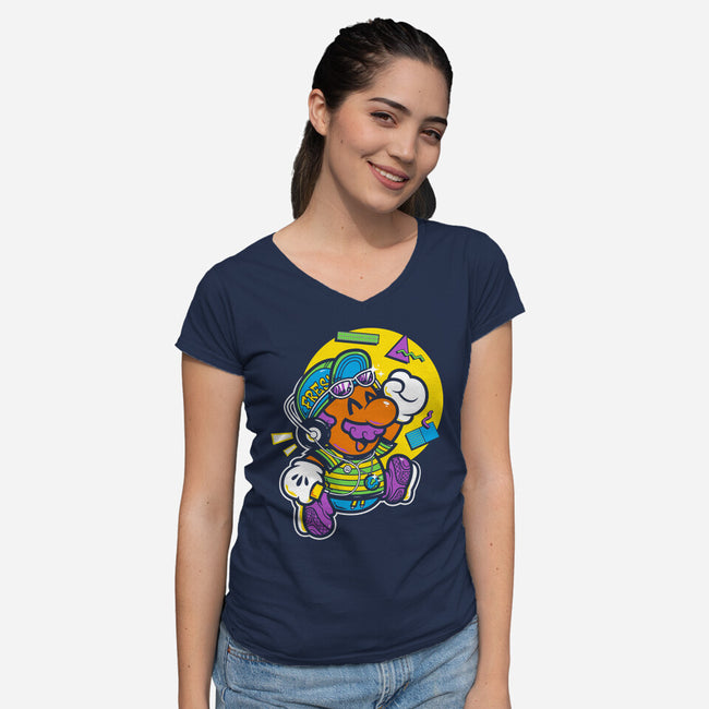 Fresh Jump-Womens-V-Neck-Tee-krisren28
