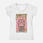 Paw Reading-Womens-V-Neck-Tee-Thiago Correa