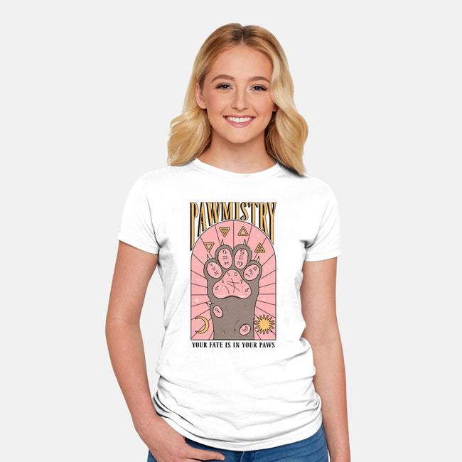 Paw Reading-Womens-Fitted-Tee-Thiago Correa