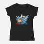 Happiness Is Super-Womens-V-Neck-Tee-DrawnByBryan
