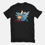 Happiness Is Super-Womens-Basic-Tee-DrawnByBryan