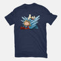 Happiness Is Super-Womens-Fitted-Tee-DrawnByBryan