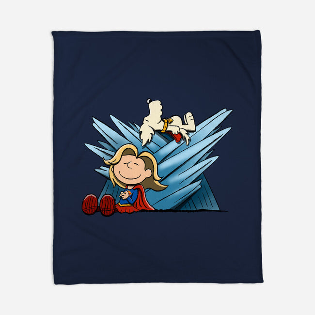 Happiness Is Super-None-Fleece-Blanket-DrawnByBryan