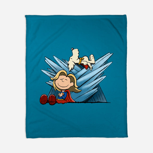 Happiness Is Super-None-Fleece-Blanket-DrawnByBryan
