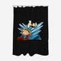 Happiness Is Super-None-Polyester-Shower Curtain-DrawnByBryan