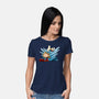 Happiness Is Super-Womens-Basic-Tee-DrawnByBryan