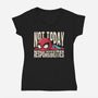 Tired Of Responsibilities-Womens-V-Neck-Tee-turborat14