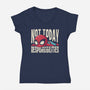 Tired Of Responsibilities-Womens-V-Neck-Tee-turborat14