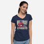 Tired Of Responsibilities-Womens-V-Neck-Tee-turborat14