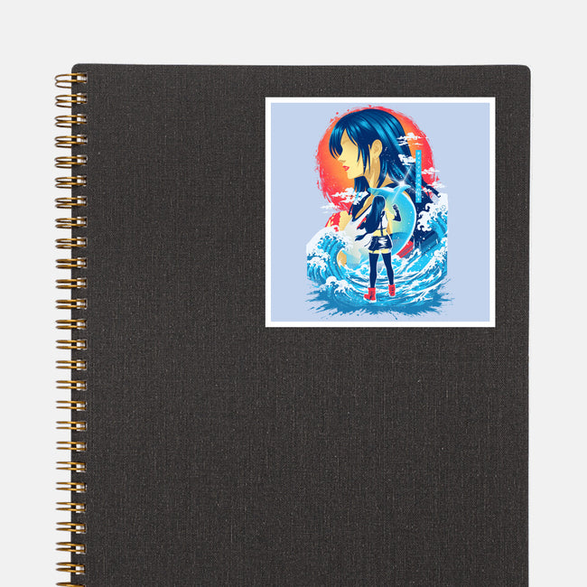 Great Wave Tifa-None-Glossy-Sticker-hypertwenty