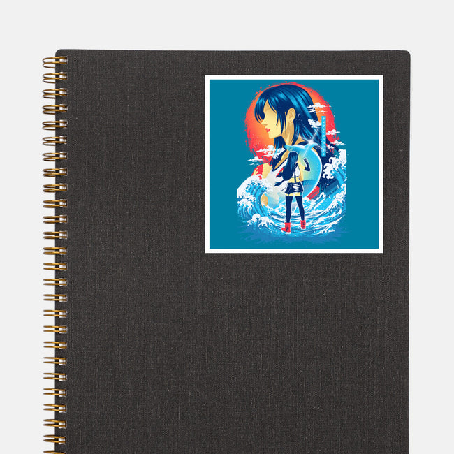 Great Wave Tifa-None-Glossy-Sticker-hypertwenty