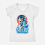 Great Wave Tifa-Womens-V-Neck-Tee-hypertwenty