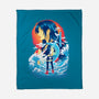 Great Wave Tifa-None-Fleece-Blanket-hypertwenty
