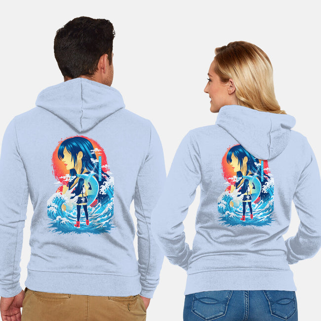 Great Wave Tifa-Unisex-Zip-Up-Sweatshirt-hypertwenty