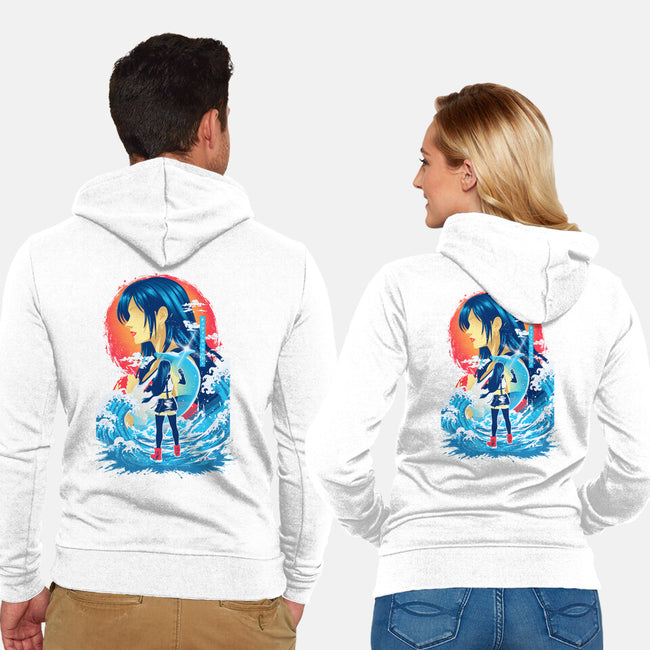 Great Wave Tifa-Unisex-Zip-Up-Sweatshirt-hypertwenty
