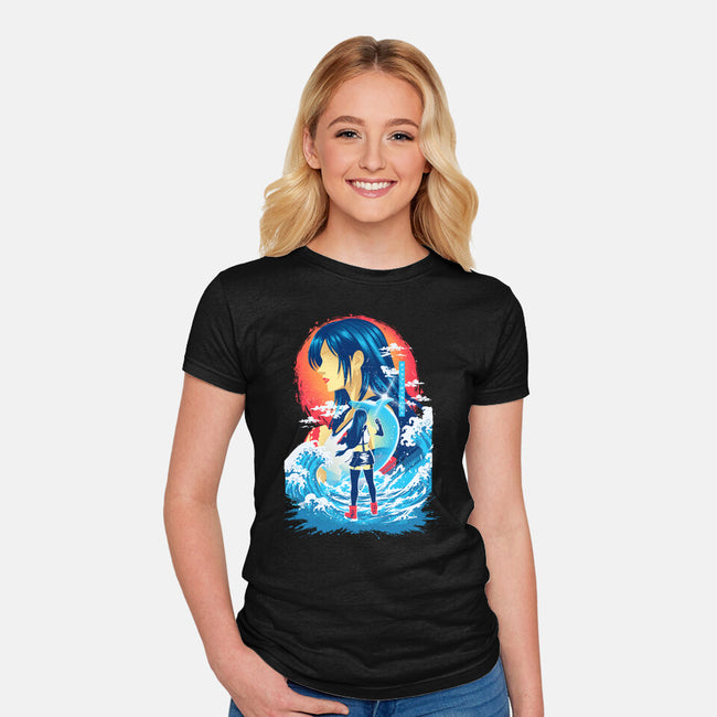 Great Wave Tifa-Womens-Fitted-Tee-hypertwenty