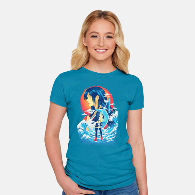 Great Wave Tifa-Womens-Fitted-Tee-hypertwenty