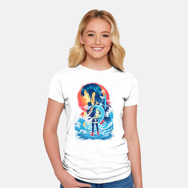 Great Wave Tifa-Womens-Fitted-Tee-hypertwenty