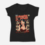 Freaky Comics-Womens-V-Neck-Tee-PrimePremne