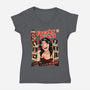 Freaky Comics-Womens-V-Neck-Tee-PrimePremne