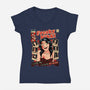 Freaky Comics-Womens-V-Neck-Tee-PrimePremne