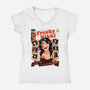 Freaky Comics-Womens-V-Neck-Tee-PrimePremne