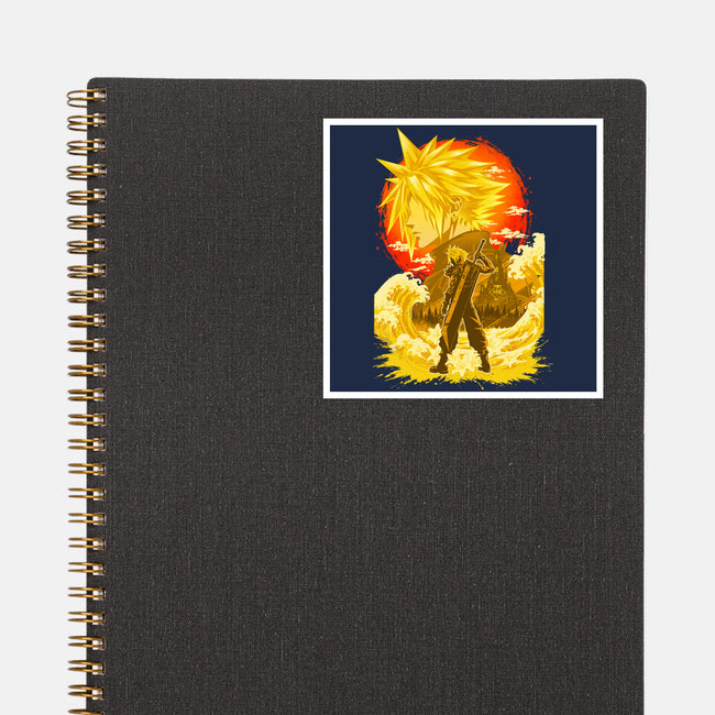 Great Wave Soldier-None-Glossy-Sticker-hypertwenty