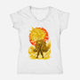 Great Wave Soldier-Womens-V-Neck-Tee-hypertwenty