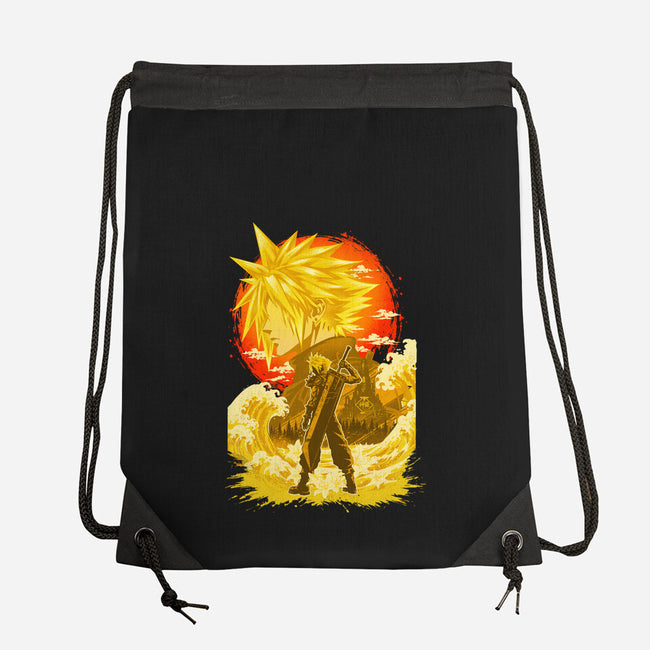 Great Wave Soldier-None-Drawstring-Bag-hypertwenty