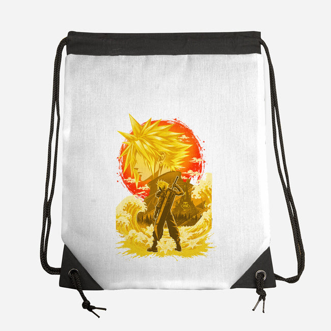 Great Wave Soldier-None-Drawstring-Bag-hypertwenty