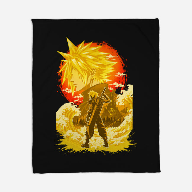 Great Wave Soldier-None-Fleece-Blanket-hypertwenty