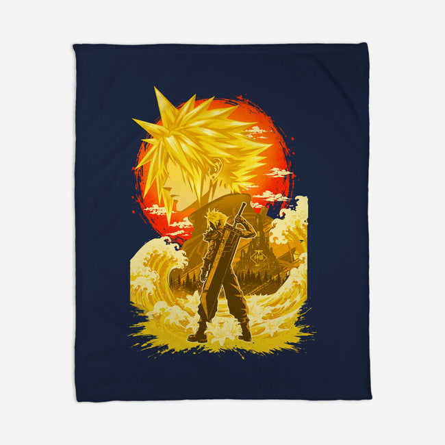 Great Wave Soldier-None-Fleece-Blanket-hypertwenty