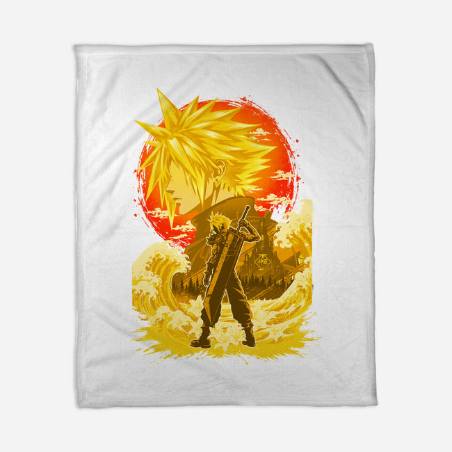 Great Wave Soldier-None-Fleece-Blanket-hypertwenty