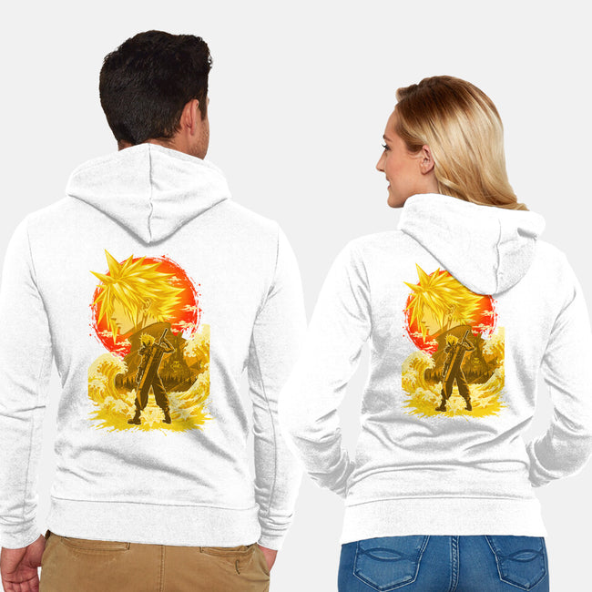 Great Wave Soldier-Unisex-Zip-Up-Sweatshirt-hypertwenty