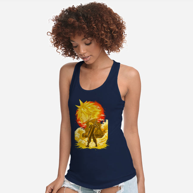 Great Wave Soldier-Womens-Racerback-Tank-hypertwenty