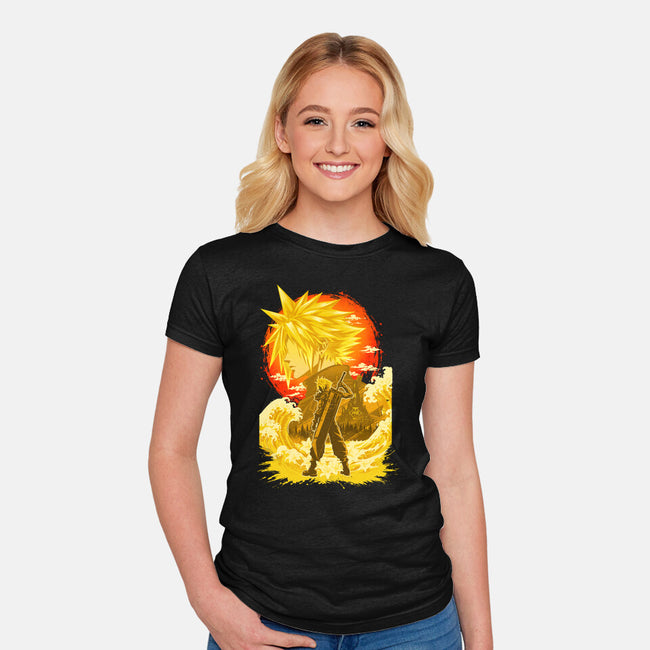 Great Wave Soldier-Womens-Fitted-Tee-hypertwenty