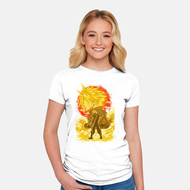 Great Wave Soldier-Womens-Fitted-Tee-hypertwenty