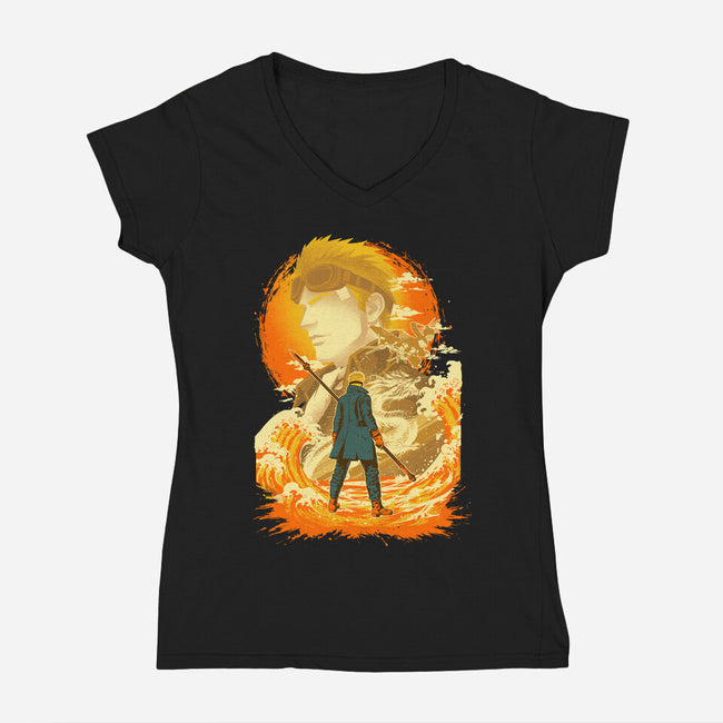 Great Wave Highwind-Womens-V-Neck-Tee-hypertwenty