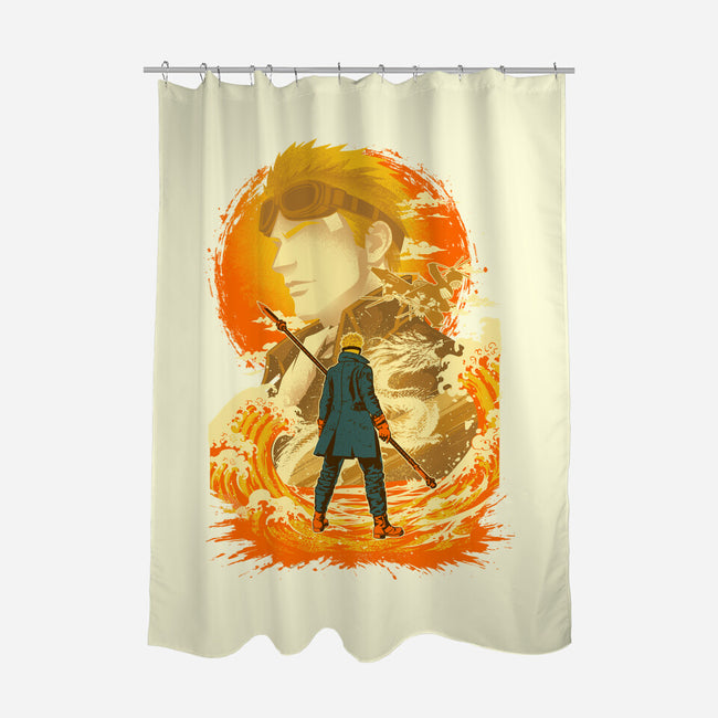 Great Wave Highwind-None-Polyester-Shower Curtain-hypertwenty