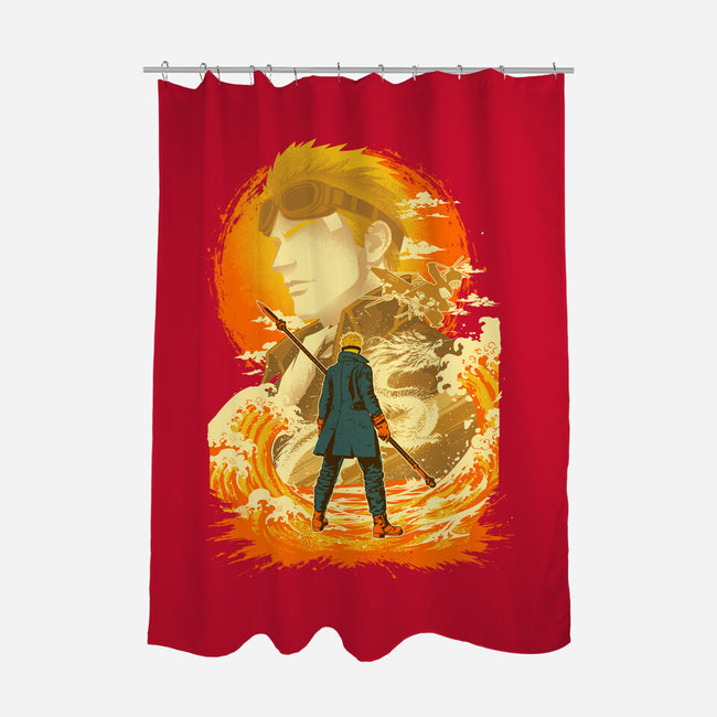 Great Wave Highwind-None-Polyester-Shower Curtain-hypertwenty
