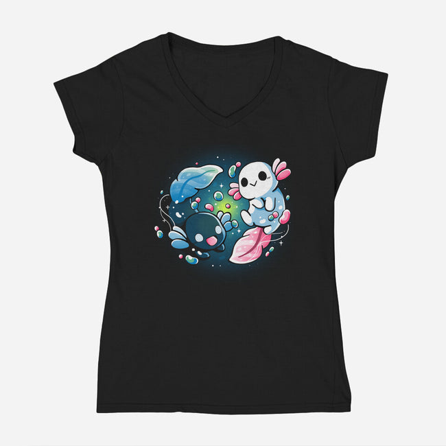 Ying Yang A-lotl-Womens-V-Neck-Tee-Vallina84